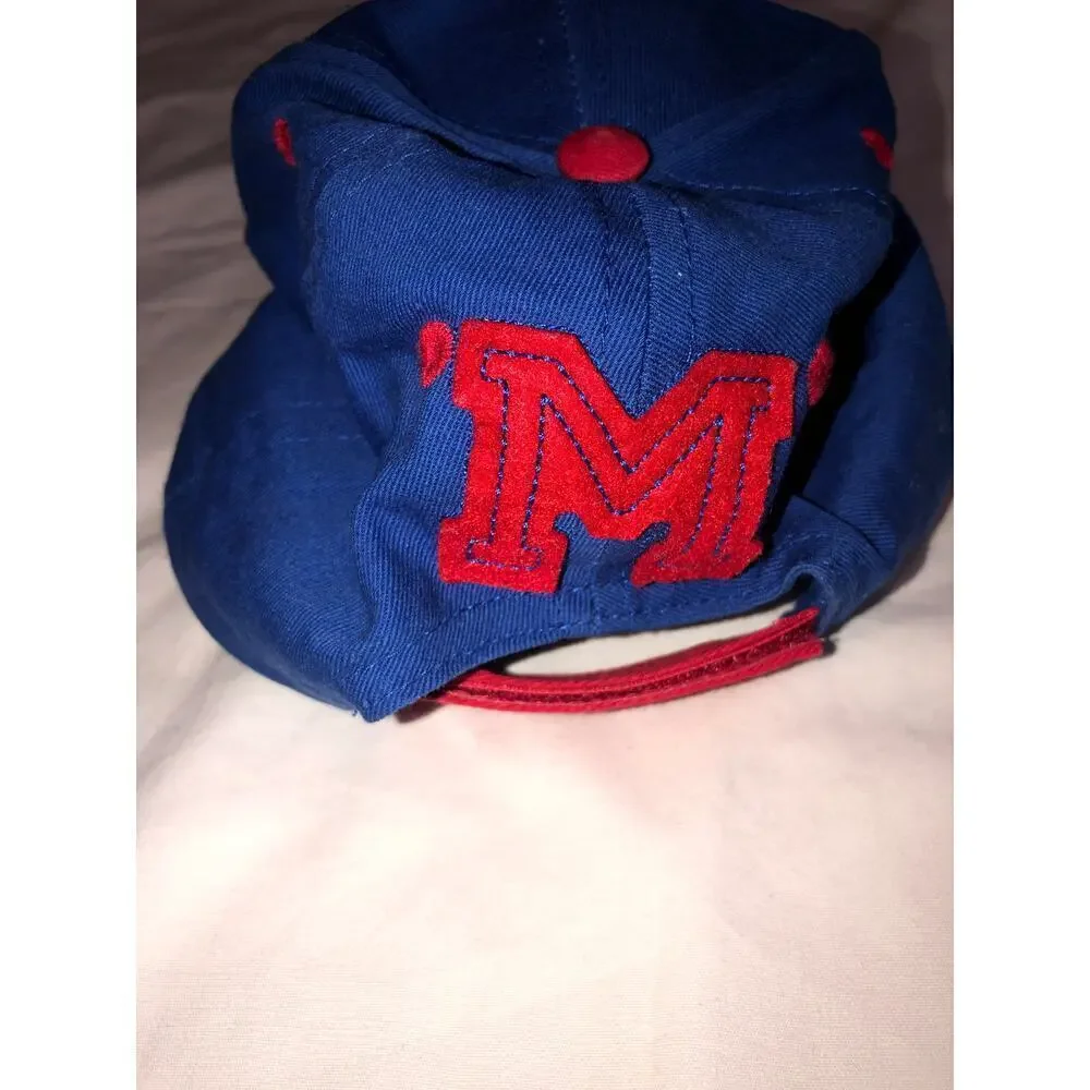 Mickey Mouse MVP 28 Kids Baseball Cap Disney Blue Red Embroidered Adjustable Hat
